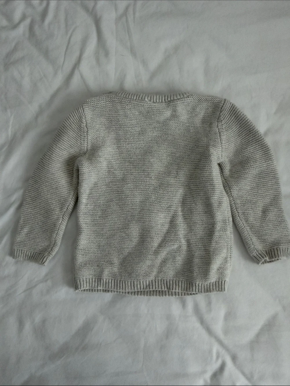 Zara and bush peach and Cream Knit Bear Sweater size 6-9months